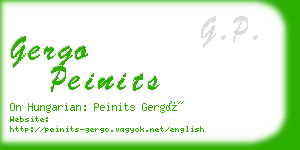 gergo peinits business card